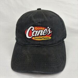 Raising Cane's Hat Baseball Cap Unisex OSFM Black One Love Embroidered